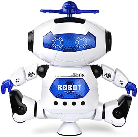PowerTrc צעצוע רובוט חמוד וריקודים לחמוד לילדים | אינטראקטיבי של 360 מעלות ריקוד סיבוב רובוט חכם עם אור LED ומוזיקה